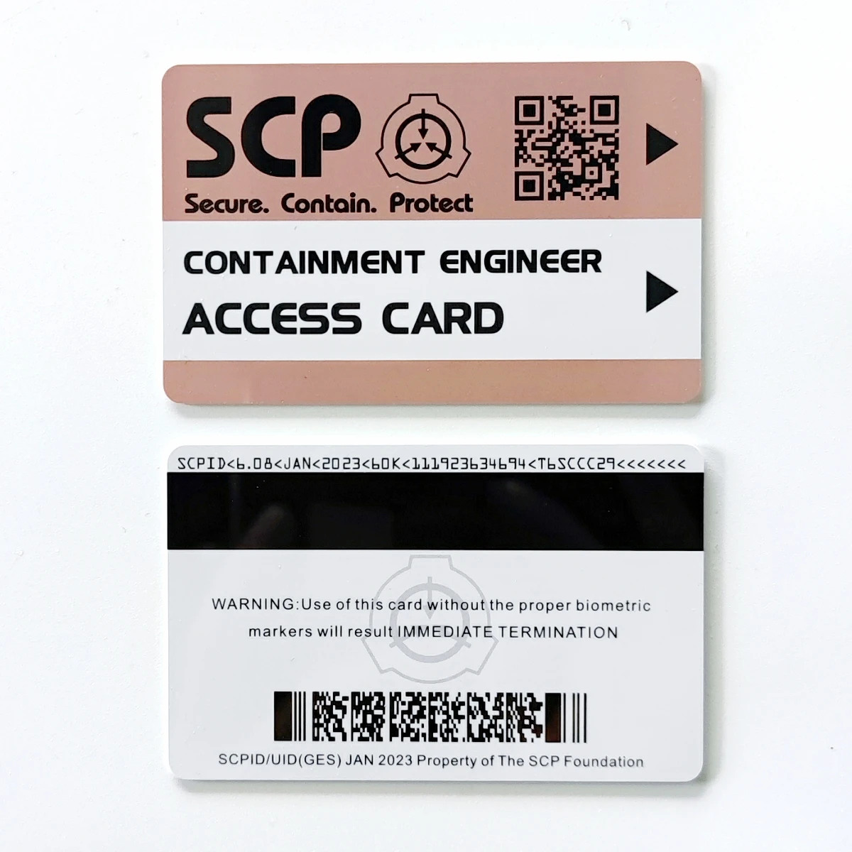 SCP Foundation Secure Access ID Cards keycard cosplay- Secret Laboratory Version