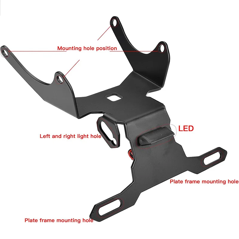 Motorcycle License Plate Holder Mount Tail Rear Bracket For Honda CB650R CBR650R 21-