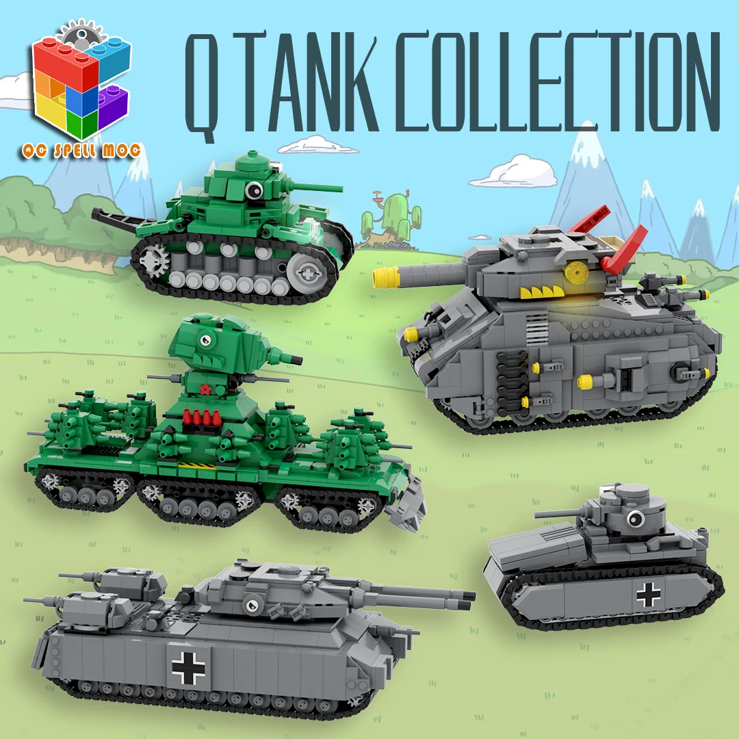 MOC-KV-44-Battle-Tank-Landcruiser-Building-Blocks-WW2-Military-Weapon