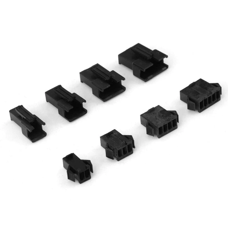 200PCS 2.54mm Pitch 2/3/4/5Pin JST SM Connectors Male and Female Header Plug Housing Pin Connectors Crimp Terminal Adapter jst connectors