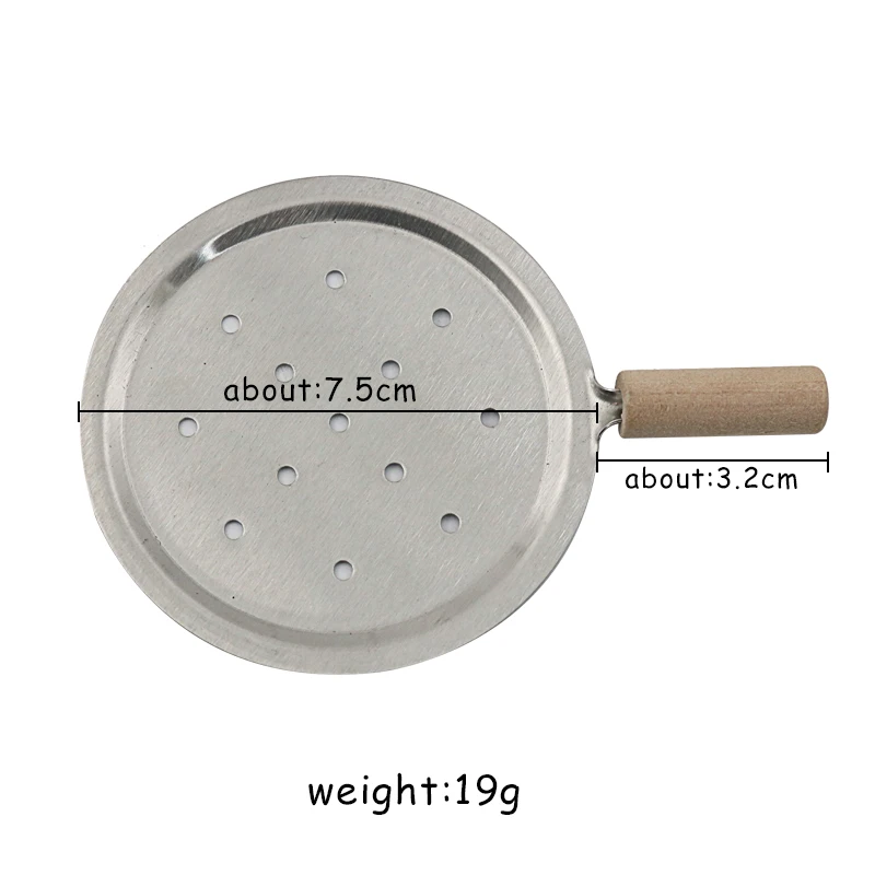 Diameter 66MM Shisha Hookah Water Pipe Charcoal Bowl Smoking Accessories Holder Wooden Handle Tools