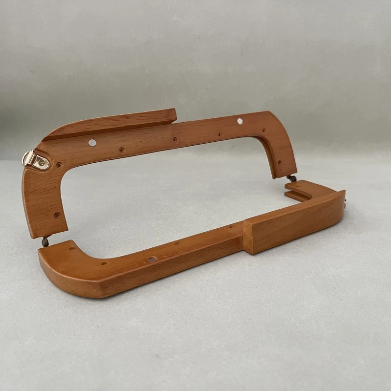 25cm Nature Solid Wood Material Fashion Wooden Bag Clasp Genuine