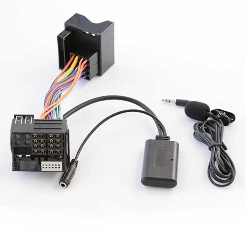 

Car Bluetooth Wireless Adapter Audio Radio Music Aux in Cable Adapter Plug Set with Microphone for BMW E60 E63 E70 E90 E91 E92