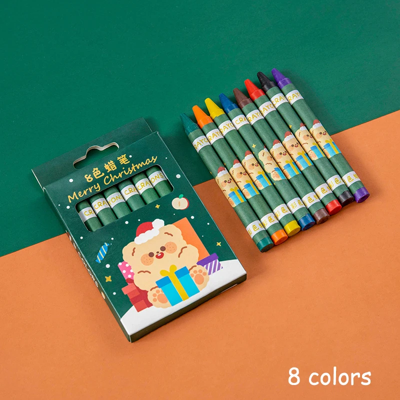 Multicolor Christmas Crayon Set Children Professional Heavy Color Oil Pastel Drawing Painting Super Soft Oil Pastel Art Supplies