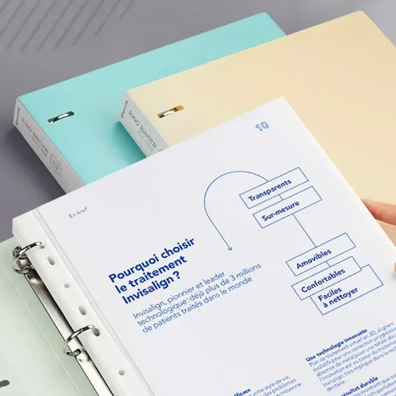 A4 loose-leaf file folder 4 holes waterproof file ring office stationery file folder