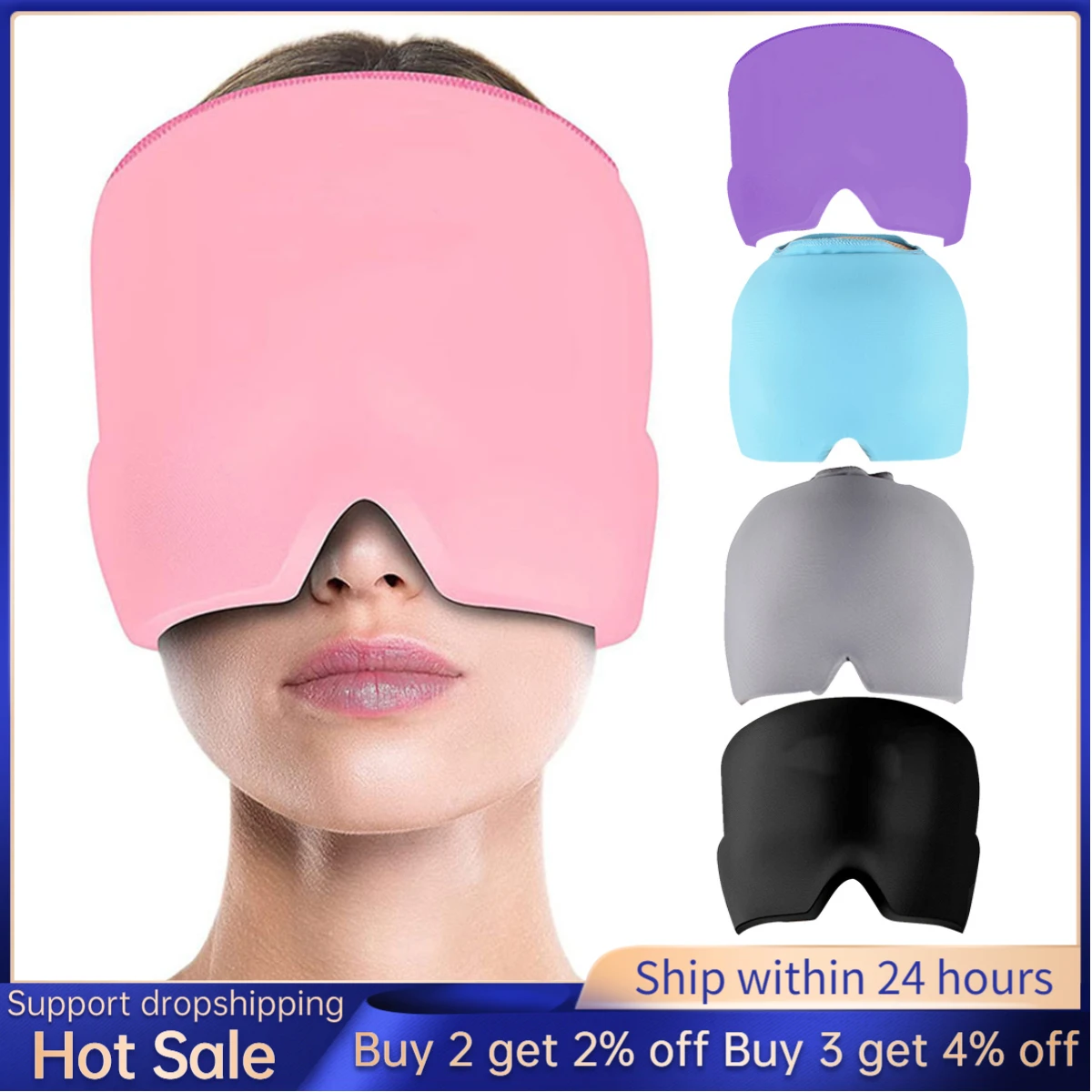 Gel Hot Cold Therapy Headache Migraine Relief Cap Ice Cap For Relieve