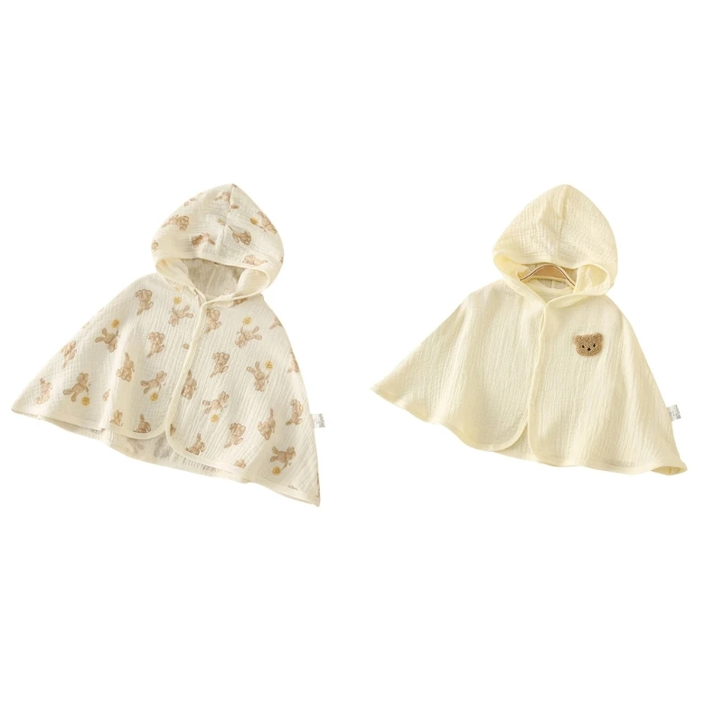 

Toddlers Boys Girls Sunscreen Jackets Summer Long Sleeve Hooded Cloak Outerwear K1KC