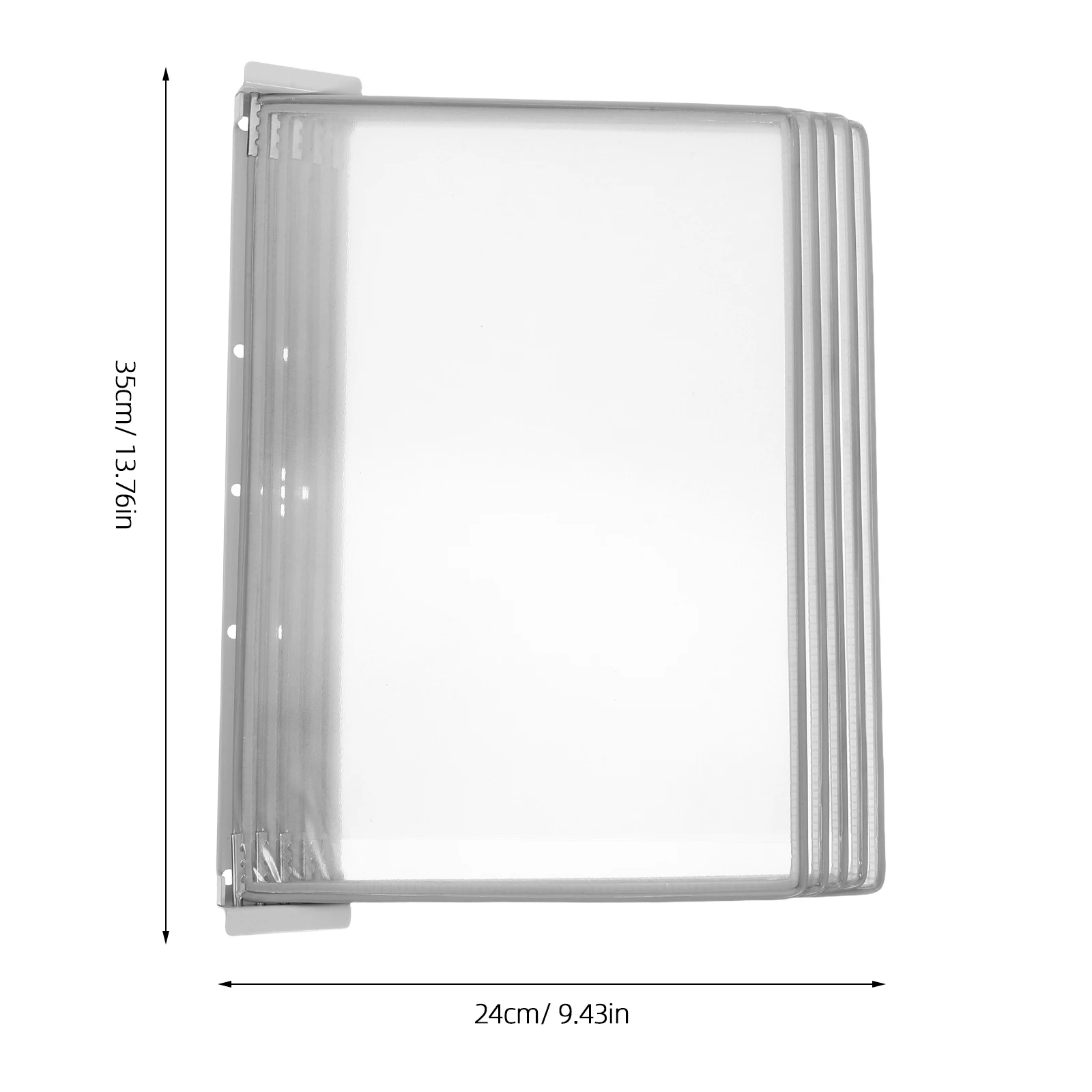 File Organizer 5 Page Flip Document Holder  4 Wall Mounted Wall Files Display Rack For Office Classroom And Public Spaces