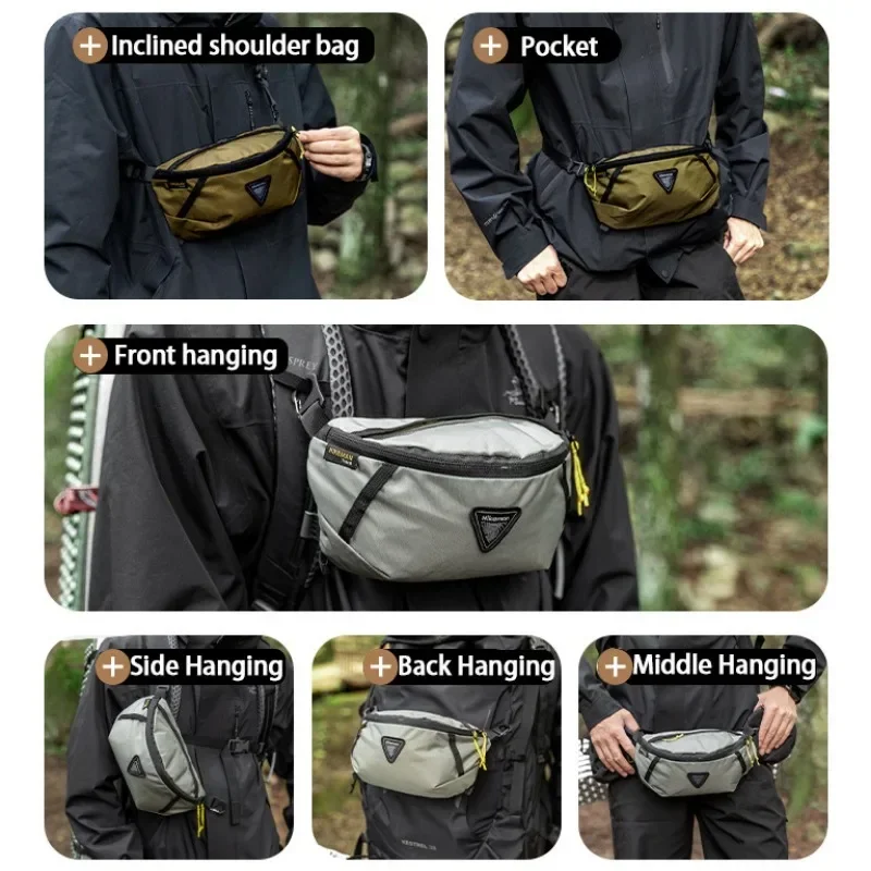 Waist Bag Outdoor Sports Mountaineering Cycling Mobile Bag Backpack Expansion Pack Travel Hiking Lightweight Equipment Belt Bags 6
