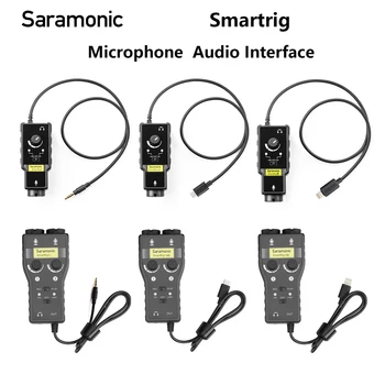 Saramonic SmartRig 시리즈 전문 마이크 및 기타 인터페이스 프리앰프 오디오 어댑터 믹서, 스마트폰 iOS 안드로이드 기기용