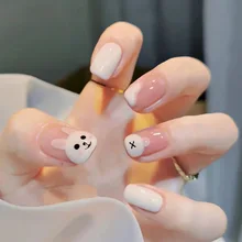 

Fresh Rabbit R244 Lovely Girl Manicure Fresh Fake Nail Net Red Wear Nail Manicure Piece Detachable
