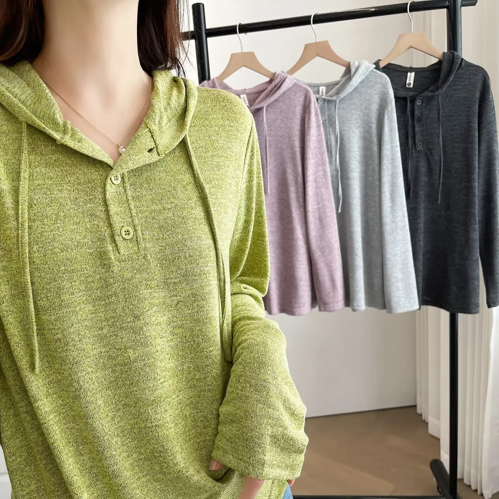 XXXXL Fashion Plus Size Women's T-Shirt 2025 Autumn New Hooded Sweatshirt Top Long Sleeved Tees 2564