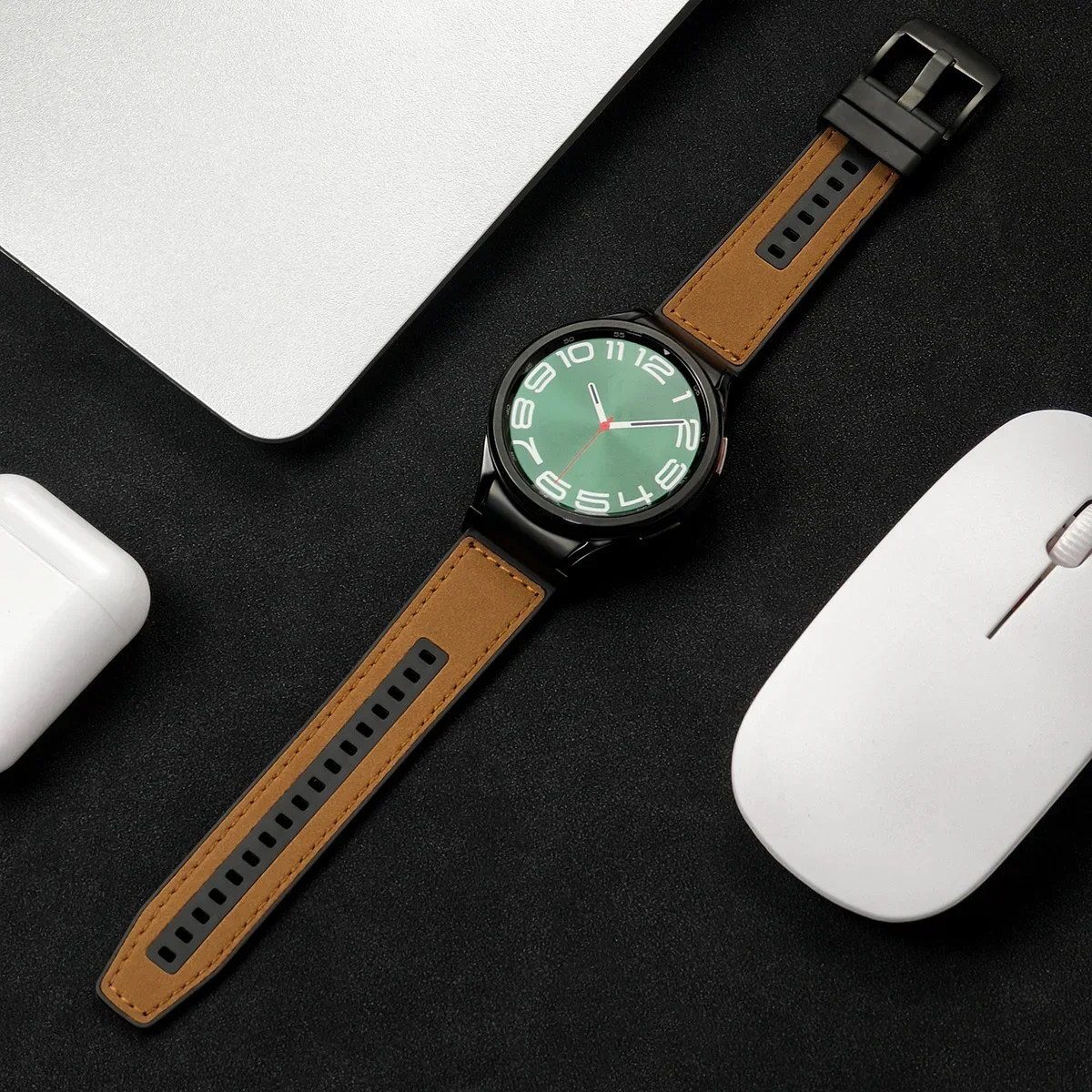 Premium 20mm Quick Fit Leather Watch Band - No Gaps Design