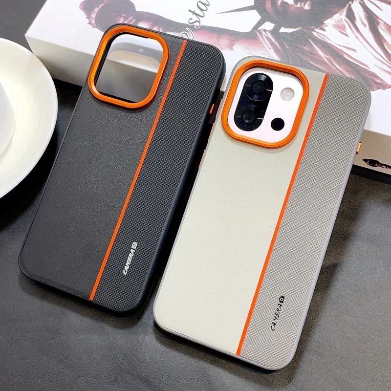 Elegant PU Leather Silicone Phone Case - Premium Protective Back Cover