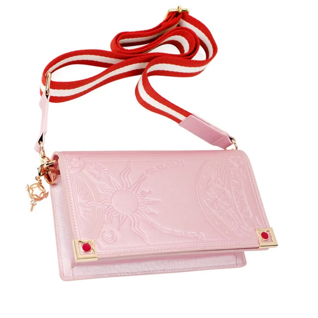 Card Captor SAKURA Clow Card Shoulder Bag Pink Square Crossbody Bag Handbag  Gift