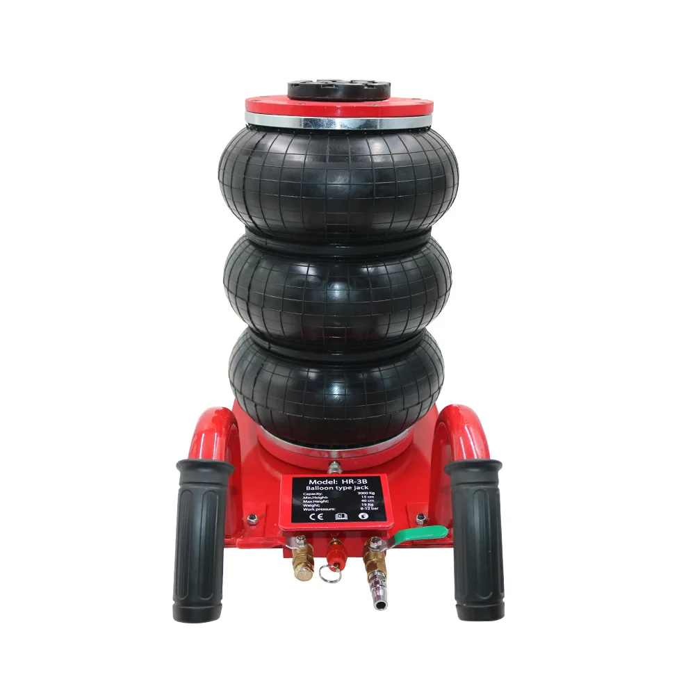 

HR-3B 3 Tons Pneumatic Car Jack Triple-bag Air Jack Hand-end Type Car Lifting Equipment Garage Repair Shop Car Jack 15CM-40CM