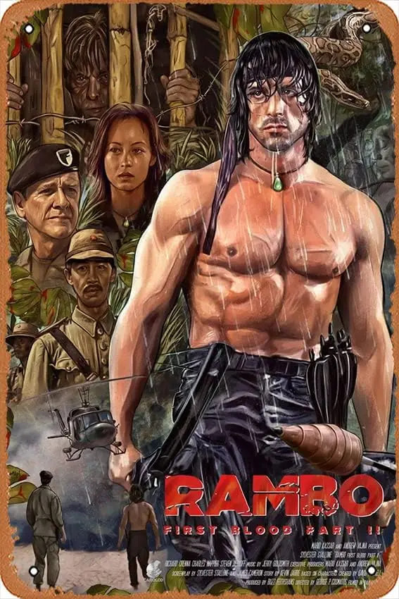 

Ysirseu Rambo: первая часть II фильма крови, Винтажная Версия, Постер фильмов, искусство, классический фильм, телевизионные постеры, мужская пещера