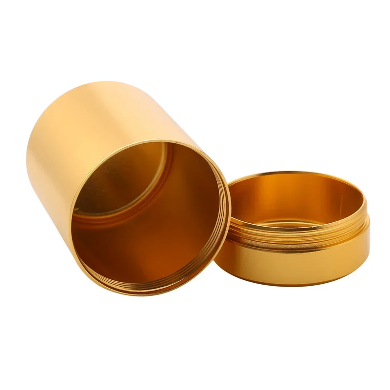 Mini Tea Can Metal Box Stainless Steel Portable Sealed Jar Travel Moisture-proof Solid Color Nut Candy Food Storage Container