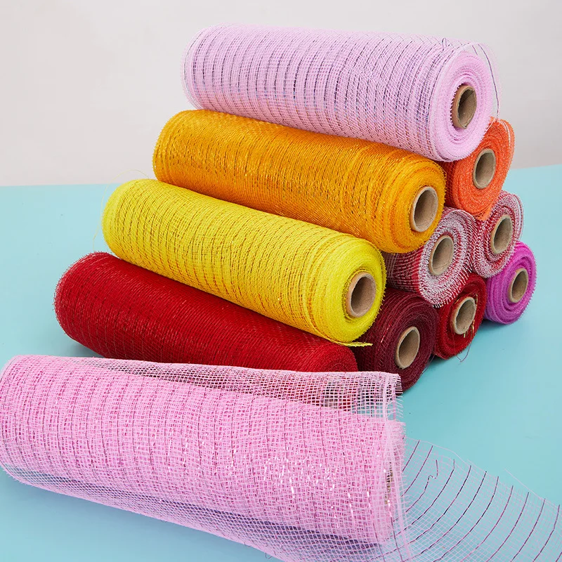 10Yards/Roll 6inch Mesh Yarn Roll Mesh Ribbon for Gift Wrapping Christmas Tree Deco Festival Wreaths DIY Handmade Crafts