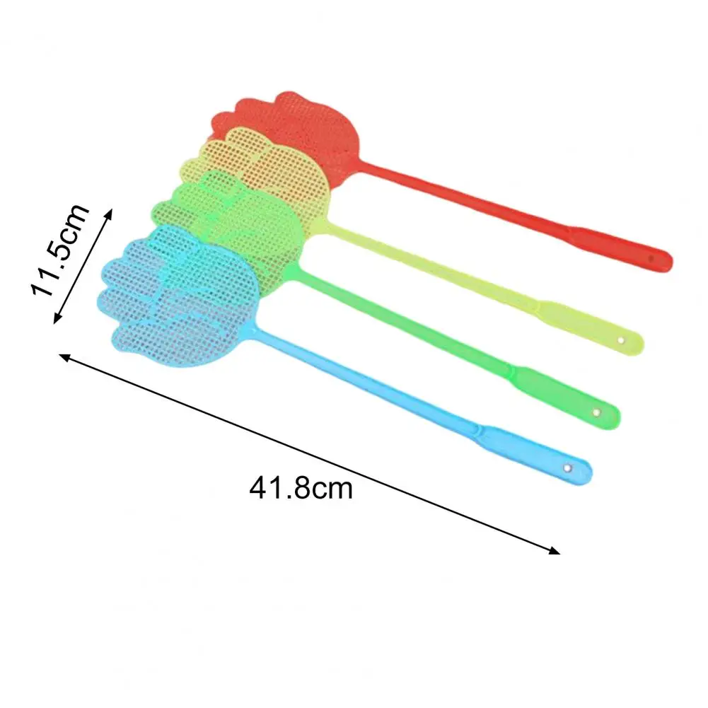 4Pcs Fashion Swatters Random Color Fly Swat Shatter All Match Undeformable Handheld Long Handle Fly Swatter Trap