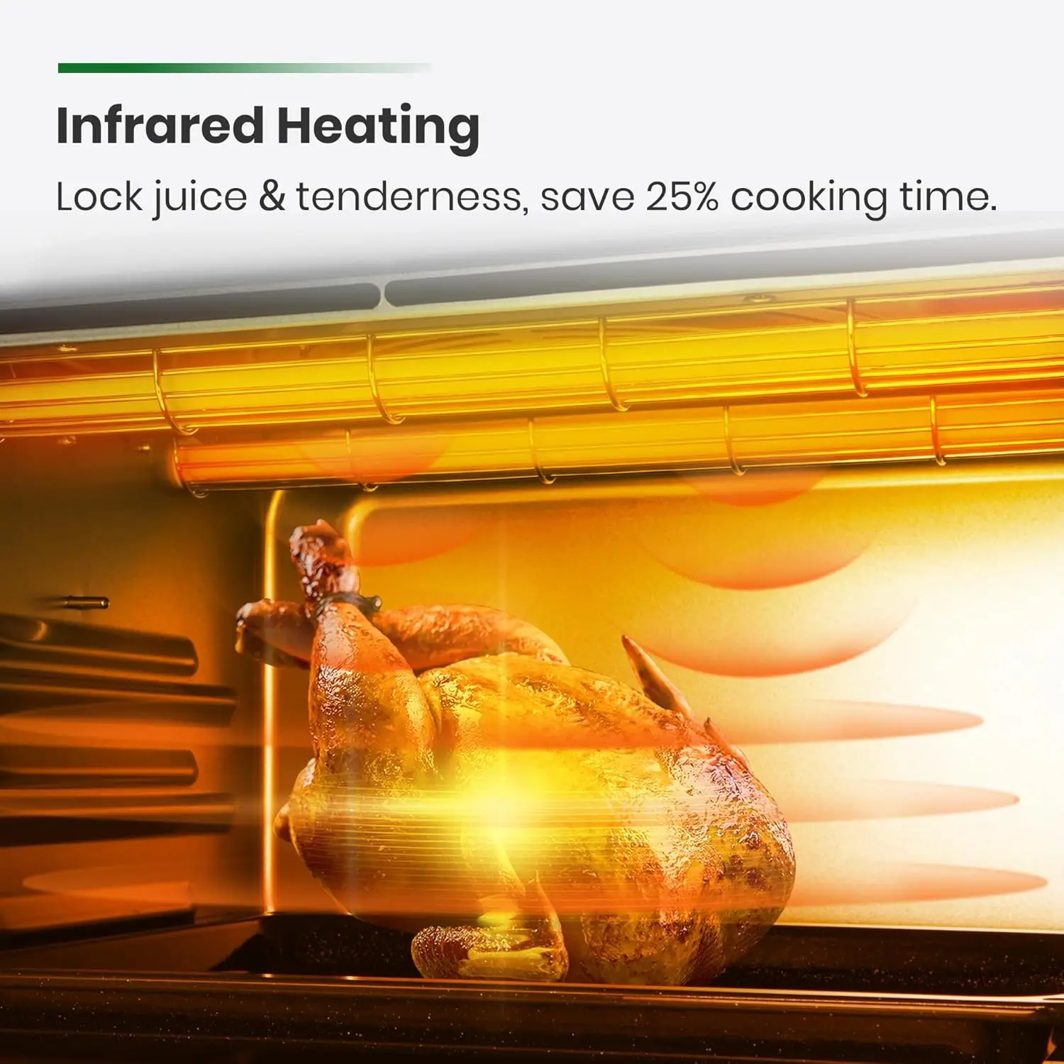 Heating Air Fryer Toaster Oven, Extra Large Countertop Convection Oven 10-in-1 Combo, 6-Slice Toast, Enamel Baking Pan Easy Clea 3