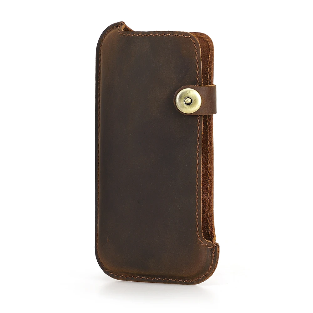 Genuine Leather Men's Phone Holster - Versatile Waist Bag