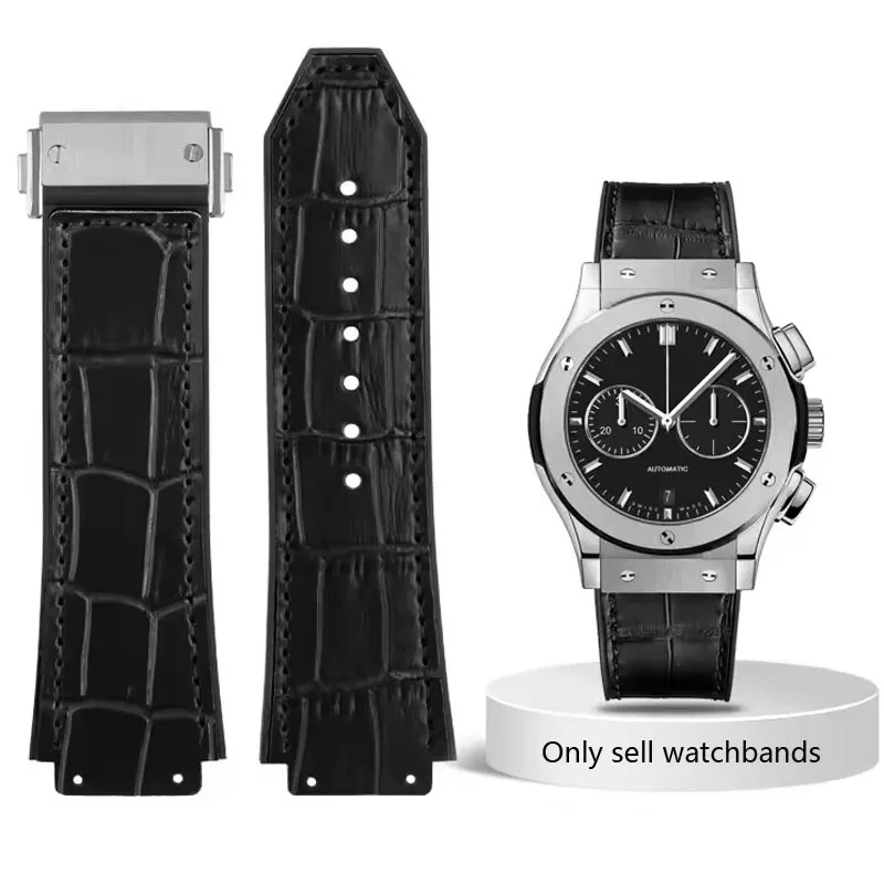 Rindsleder-Uhrenarmband für HUBLOT Hengbao Yubo Classic Fusion Big Bang Silikon Echtleder Kette Herrenarmband 26*19mm