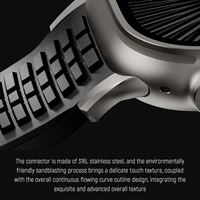 Bracelet de sport en Silicone pour Apple Watch Ultra 2, 49mm 46mm 45mm 44mm, Bracelet en métal de luxe pour iWatch série 10 9 8 7 6 5 4 Se 5