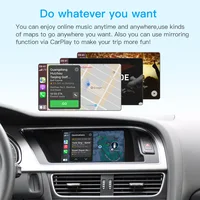 Module sans fil Carplay Android Auto pour 2009-2015 Audi A4 B8 A5 Q5 avec MMI 3G,Interface AirPlay Mirror Link Bluetooth Support Camera Multimedia Player 5