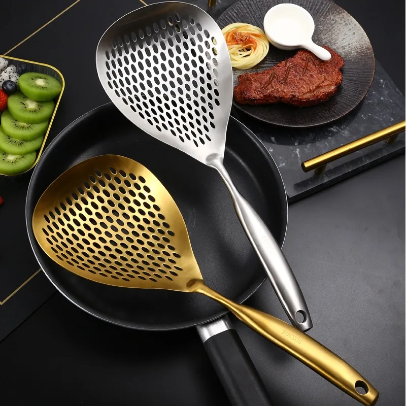 

1PCS Stainless Steel Skimmer Strainer Colander Mesh Deep Fryer Oil Frying Scoop Noodles Dumpling Sieve Kitchen Kitchenware