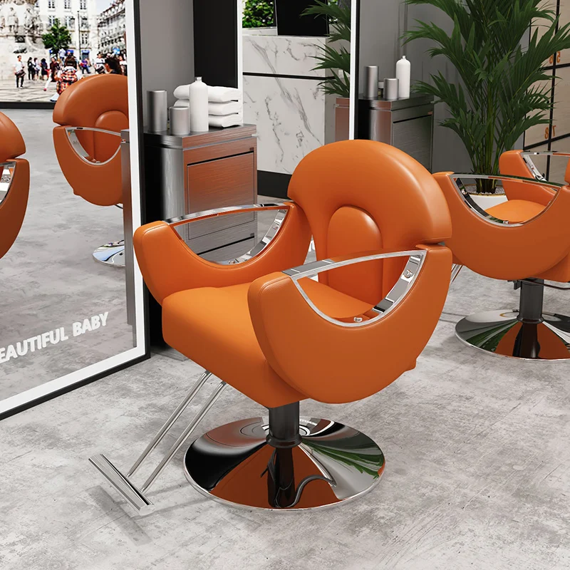 Makeup Shampoo Barber Chair Simplicity Office Facial Salon Chair Swivel Wheels Silla Barberia Salon Equipment Furniture OK50LF