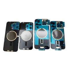 Premium Back Glass Replacement with Camera Lens - Rear Housing Door & Battery Cover Upgrade - iPhone 15 Pro (For 15 Black)