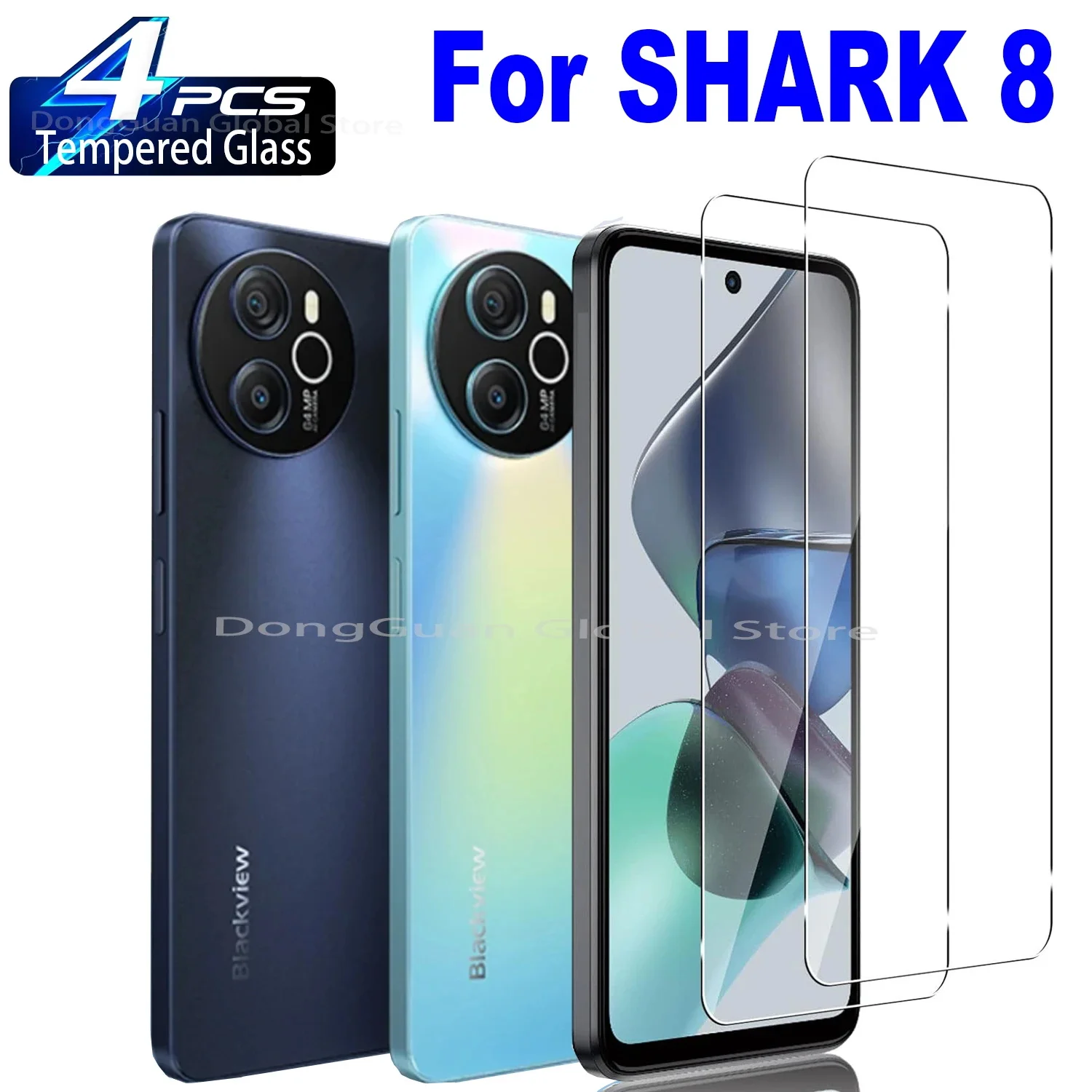 2/4Pcs Screen Protector Glass Film For Blackview SHARK 8 Tempered Glass -  AliExpress