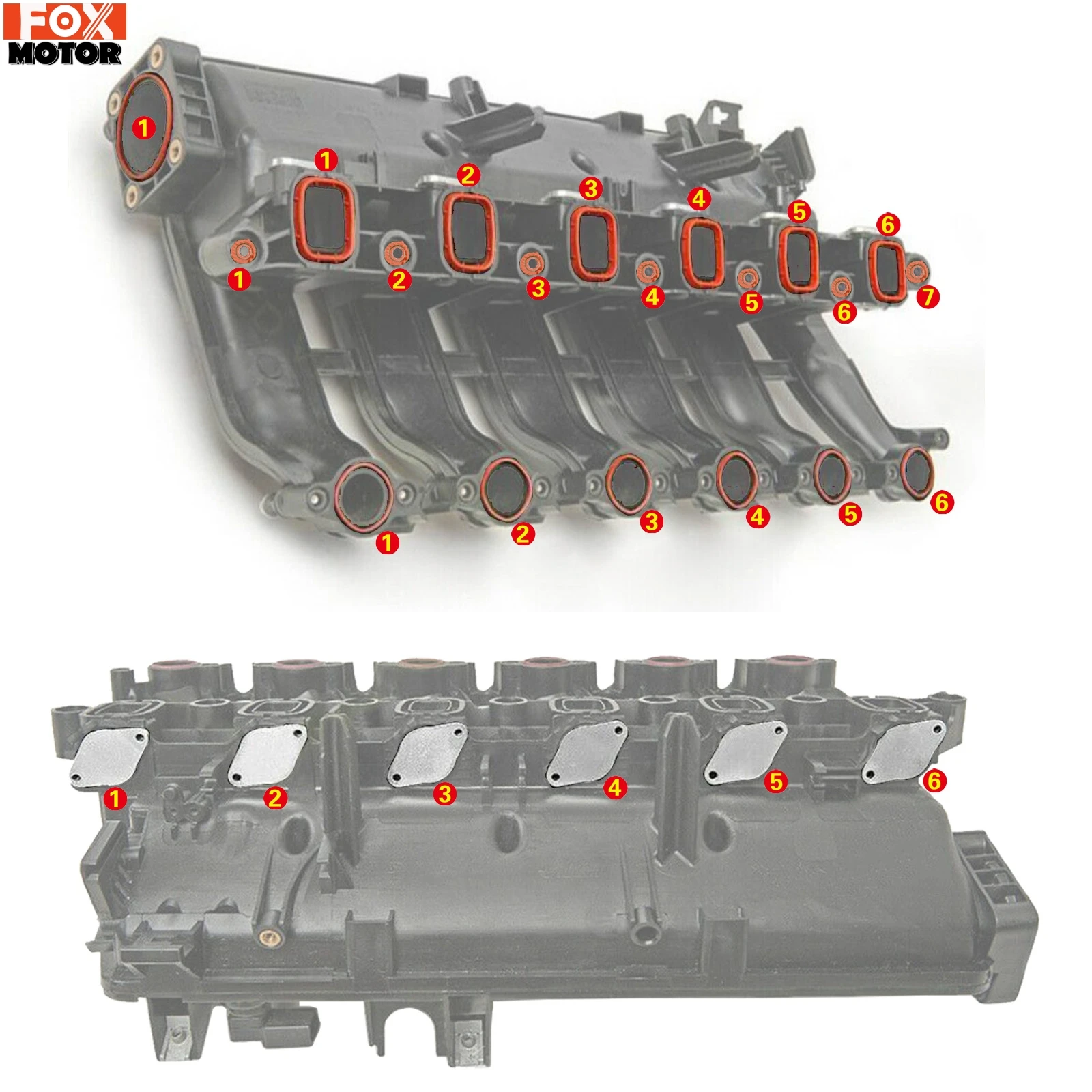 Swirl Flap Intake Manifold Gasket Repair kit 6X 32MM For BMW E46 E66 F03 E64 E83 E53 E67 E91 E65 E72 F01 Car Parts Accessories