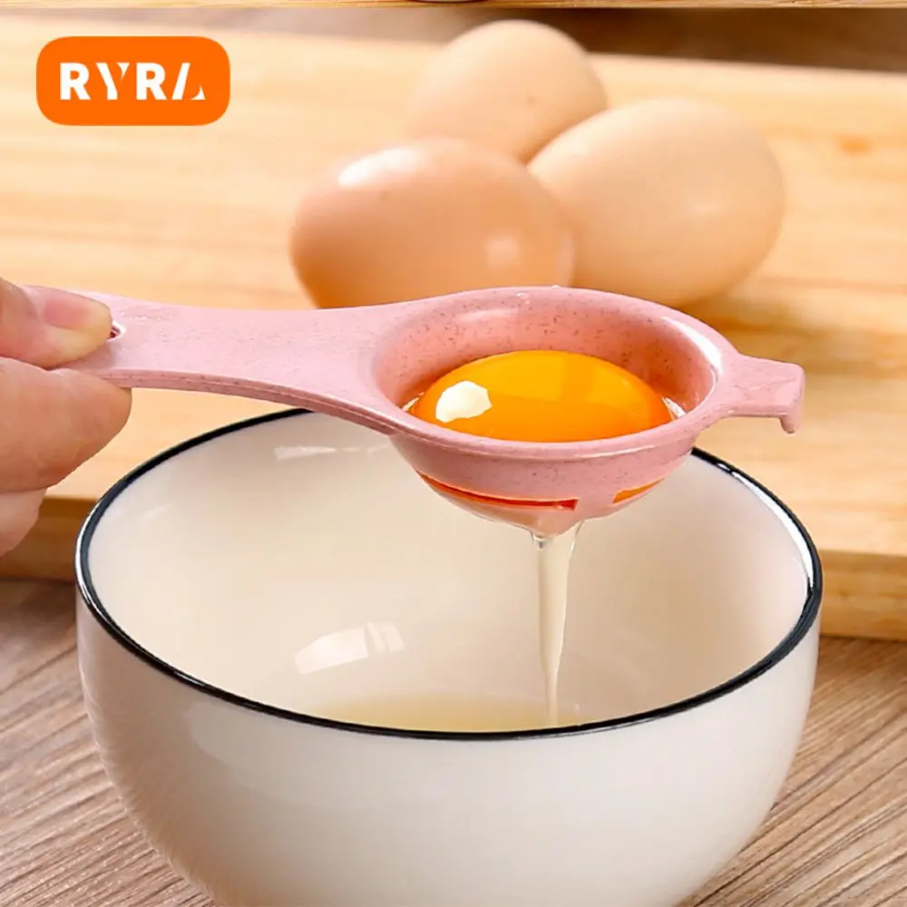 

Kitchen Baking Egg Filter Convenient Storage Egg Yolk Strainer Green Hook Design Egg Yolk Separator Kitchen Gadgets Pink