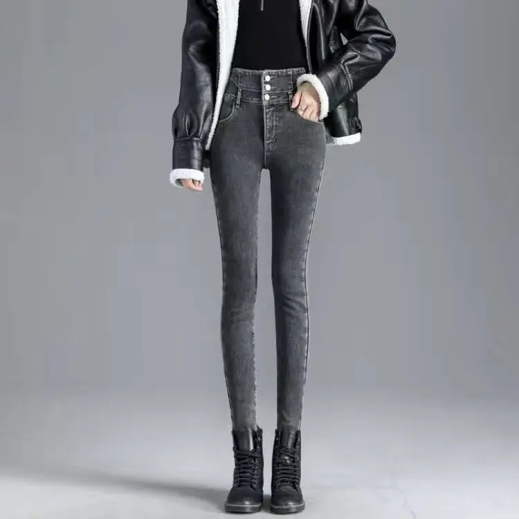 [high quality] gray without velvet [three buttons]
