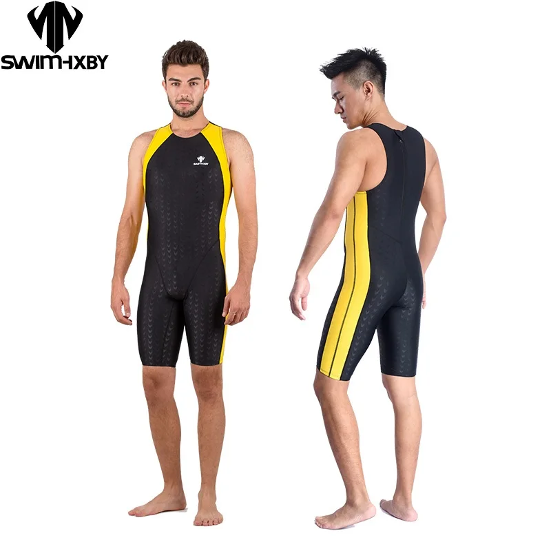 Men One Piece Swimsuit Competition Racing Swimwuit Ironman Triathlon Suit Sharkskin Male Training Bodysuit one piece swimsuit