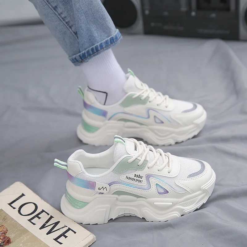 New Sneakers Women Platform Flat Shoes Woman Shoes Casual Trainers Ladies Chunky Sneakers Female Shoes Student Fashion Sneakers