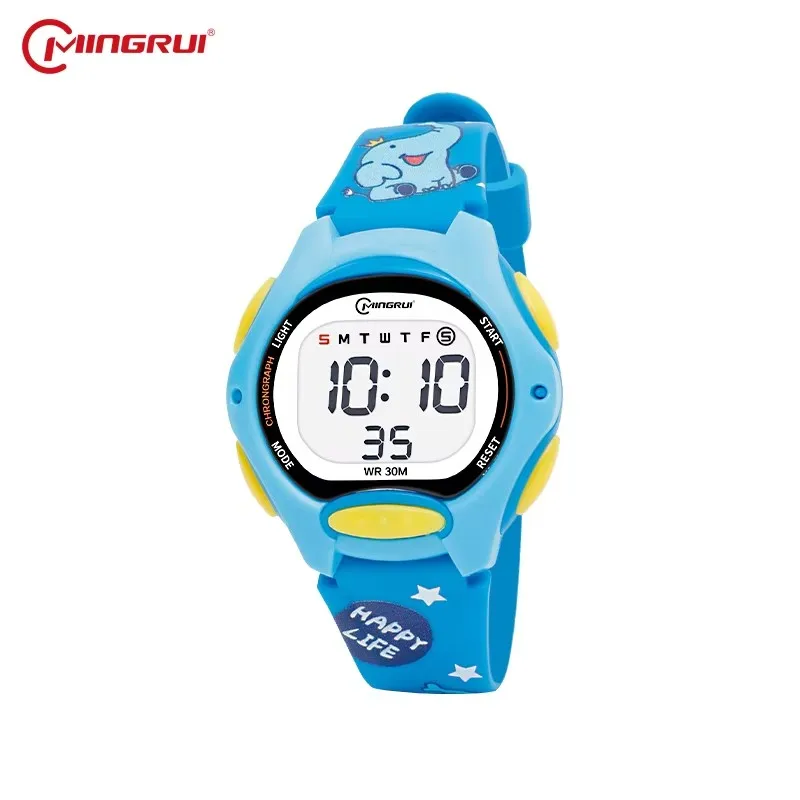Cute Pink and Purple Digital Kids Waterproof LED Wristwatch - Perfect Gift