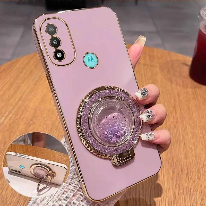 Circular Support Plating Phone Case - Enhanced Protection and Style