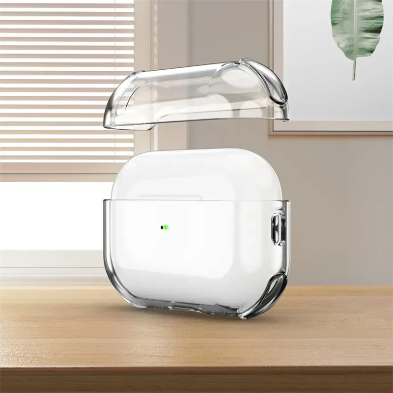 

New for airpod pro 2 3 case transparent crystal soft shell with keyring Anti-lost case Anti-scratch Shell for 2022 Airpods pro 2
