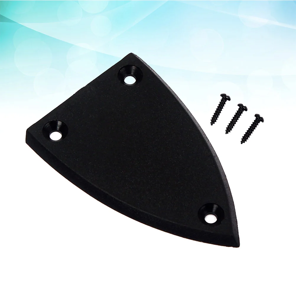 

2pcs 3 Holes Truss Rod Cover Plates Guitar Truss Rod Covers Electric Guitar Replacement Parts ( Black )