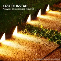 Outdoor Solar Step Lights, Warm White & RGB, IP67 Waterproof, Auto On, for Patio, Yard, Driveway, Porch Decoration 2