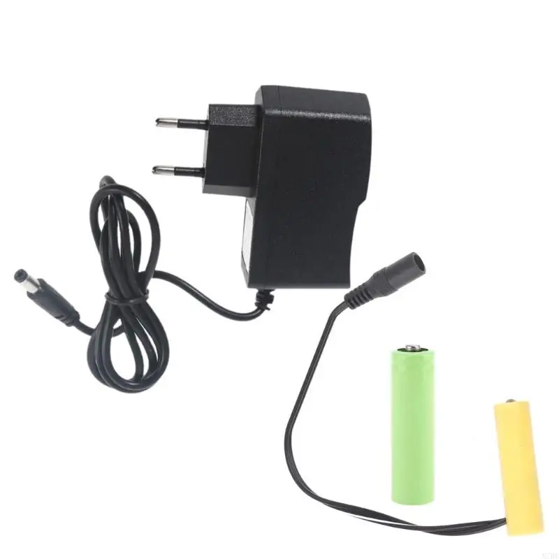 Universal 3V AM3/LR6/AA Battery Eliminators EU/US/UK Powered Cable Replace 2Pcs 1.5V AA Size Battery Cable