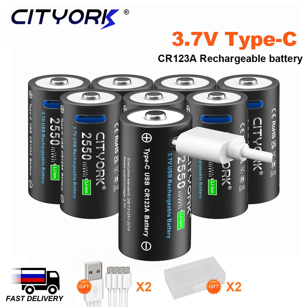 Powtree CR123A RCR 123 ICR 16340 Battery 2800mAh 3.7V Li-ion Rechargeable Battery For Arlo Security Camera L70 6312d98c1c3a1d0b93ee9ae6 - Foto 4