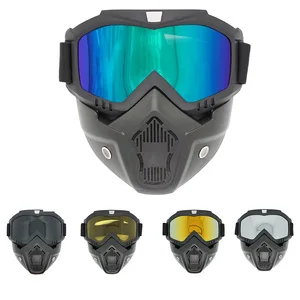 Gafas de esquí para Motocross y ciclismo, lentes de sol para Snowboard, casco táctico para motocicleta, Máscaras faciales, protección UV a prueba de viento