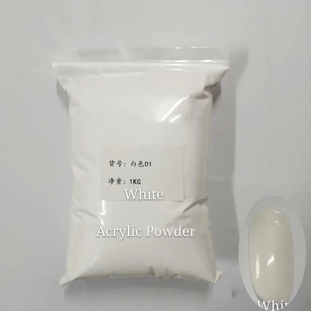 1kg Nail Acrylic Powder Pink/White/Clear Crystal Dust For Carving/Building Nail Dipping Powder Fast Dry Manicure Supplies