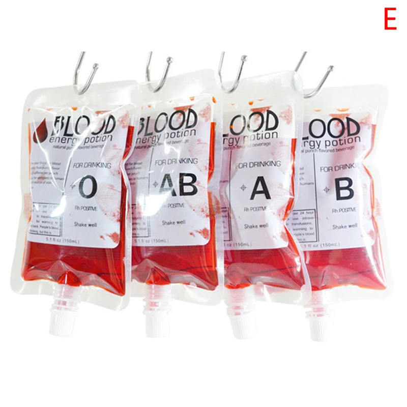 5/10Pcs Halloween Cosplay Drink Container Bag Vampire Blood Pouch Puntelli Zombie Beverage Drinks Bags Food Class Pvc Water Bottle
