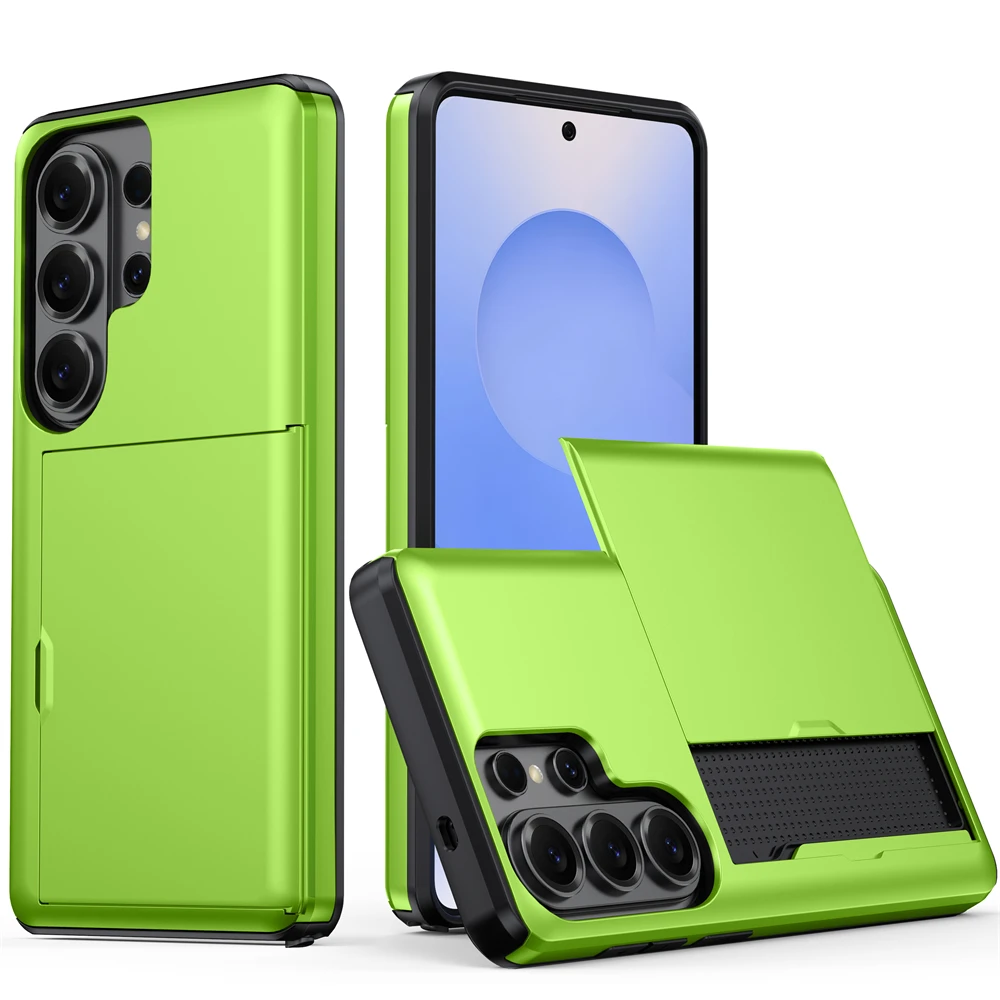 Ultimate Wallet Cover Card Holder Slot Shockproof Phone Case with Slider Card Feature