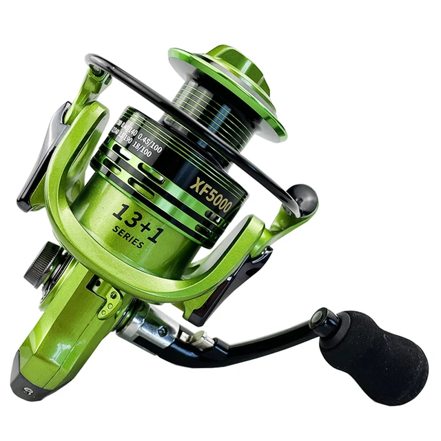 Long Cast Jigging Saltwater Fishing Reel Green Spinning Wheel 5.5